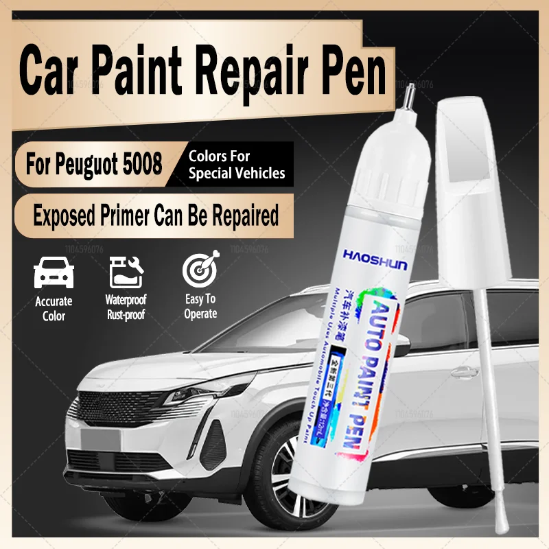 

For Peugeot 5008 GT 2017-2025 P84 Paint Repair Pen Touch Up Scratch Remover DIY Auto Accessories Black White Red Blue Gray Brown