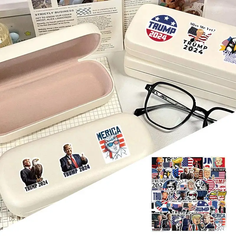 President สติกเกอร์รถ2024ชุดสติ๊กเกอร์ติดรถยนต์50ชิ้น & ชุดสติ๊กเกอร์อเนกประสงค์2024กันน้ำได้สำหรับแล็ปท็อปติดผนังหน้าต่างรถบรรทุก