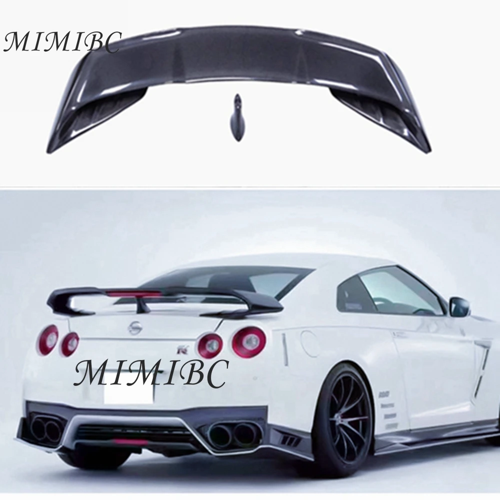 

FOR NISSAN GTR R35 MY17 VARIS STYLE CARBON FIBER GLASS GT SPOILER TRIM BODY KIT TUNING FOR GT-R R35 17 VER FRP WING LIP RACING