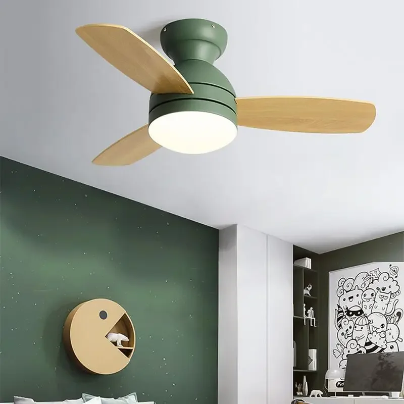 

Smart Fan Light Ceiling Macarons 42 Inch Ceiling Fan Light Remote Control Children's Bedroom Restaurant Nordic Fans Lights 110V