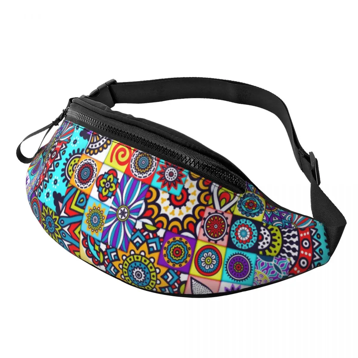 Afrikanische ethnische geometrische Blumenmuster Gürtel tasche für laufende Männer Frauen bunte Ankara Cross body Hüft tasche Telefon Geldbeutel