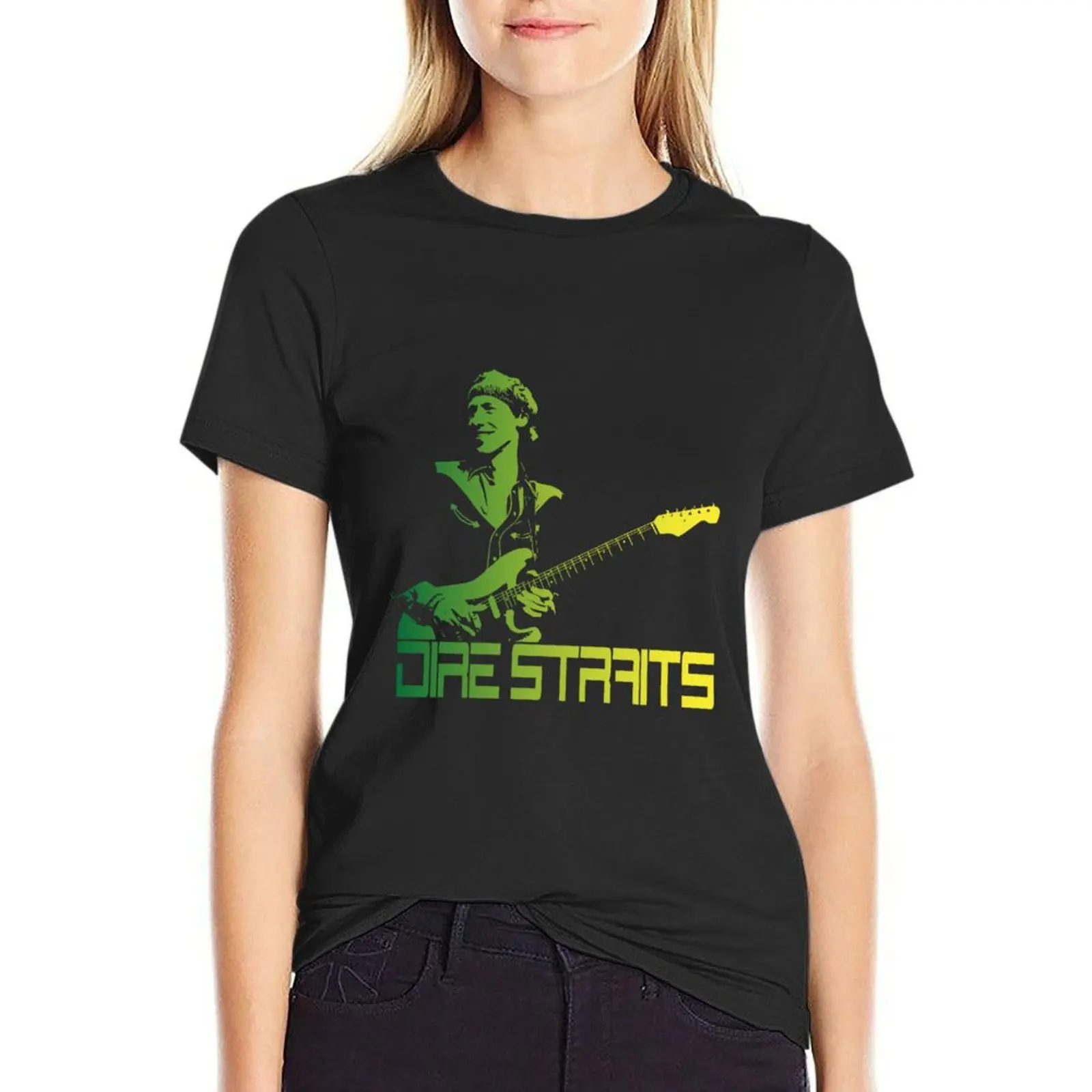 

Dire Straits Rock band watercolor art and designs T-Shirt customs design your own anime clothes female Women clothing