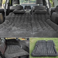 Car Mattress 2‑In‑1 Multifunction Inflatable Travel Mattress PVC Flocking Soft Sleeping Rest Cushion for Car SUV