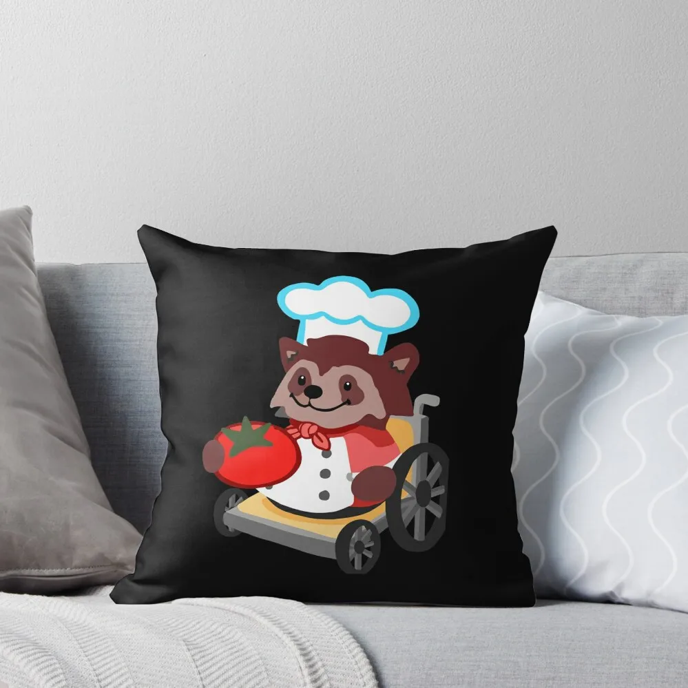 

Overcooked wheelchair raccoon chef Throw Pillow pillow cover christmas Custom Cushion Decorative Sofa Cushions pillow