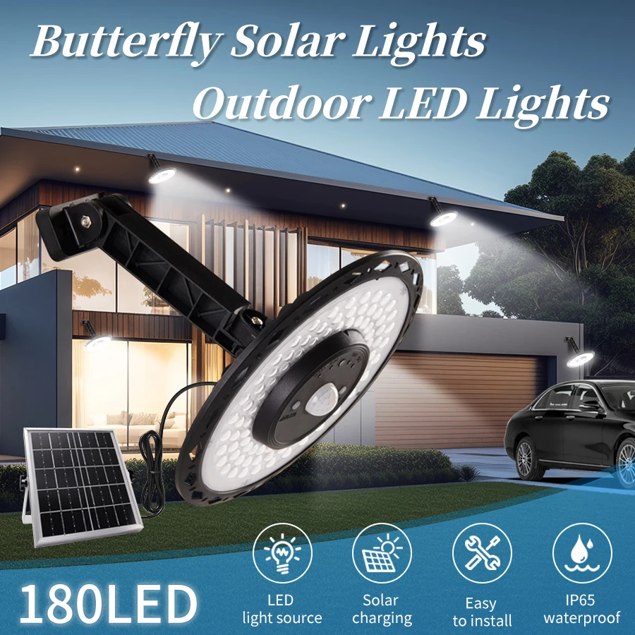 

Solar Light Outdoor LED Light Remote Control Dimming 3 Colors Waterproof Solar Pendant Light For Courtyard Garage Garden Lamp