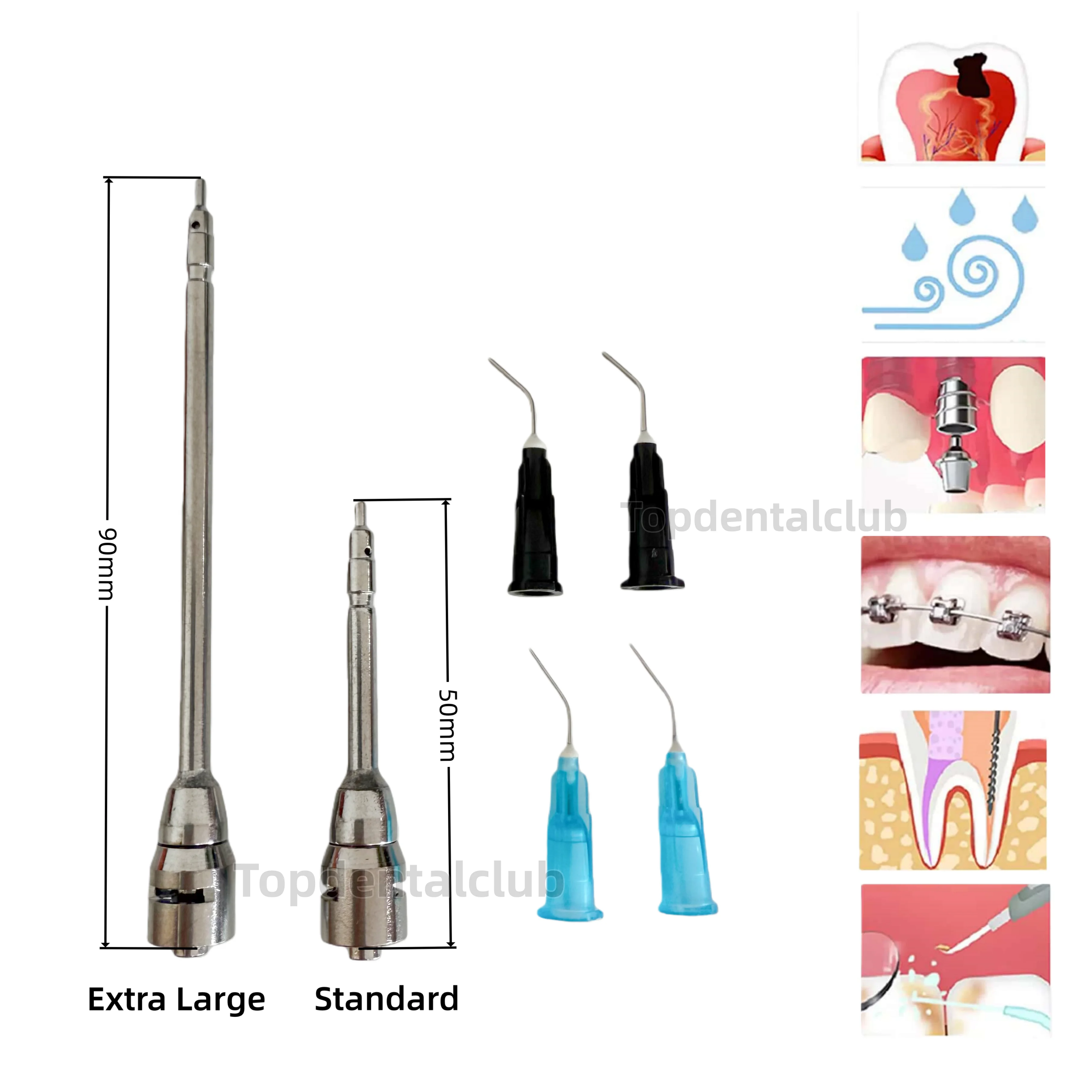 

Стоматологический 3-функциональный пистолет-распылитель для воды и воздуха, наконечник-сопло, ирригационная изогнутая игла, металлическое сопло, автоклавируемый