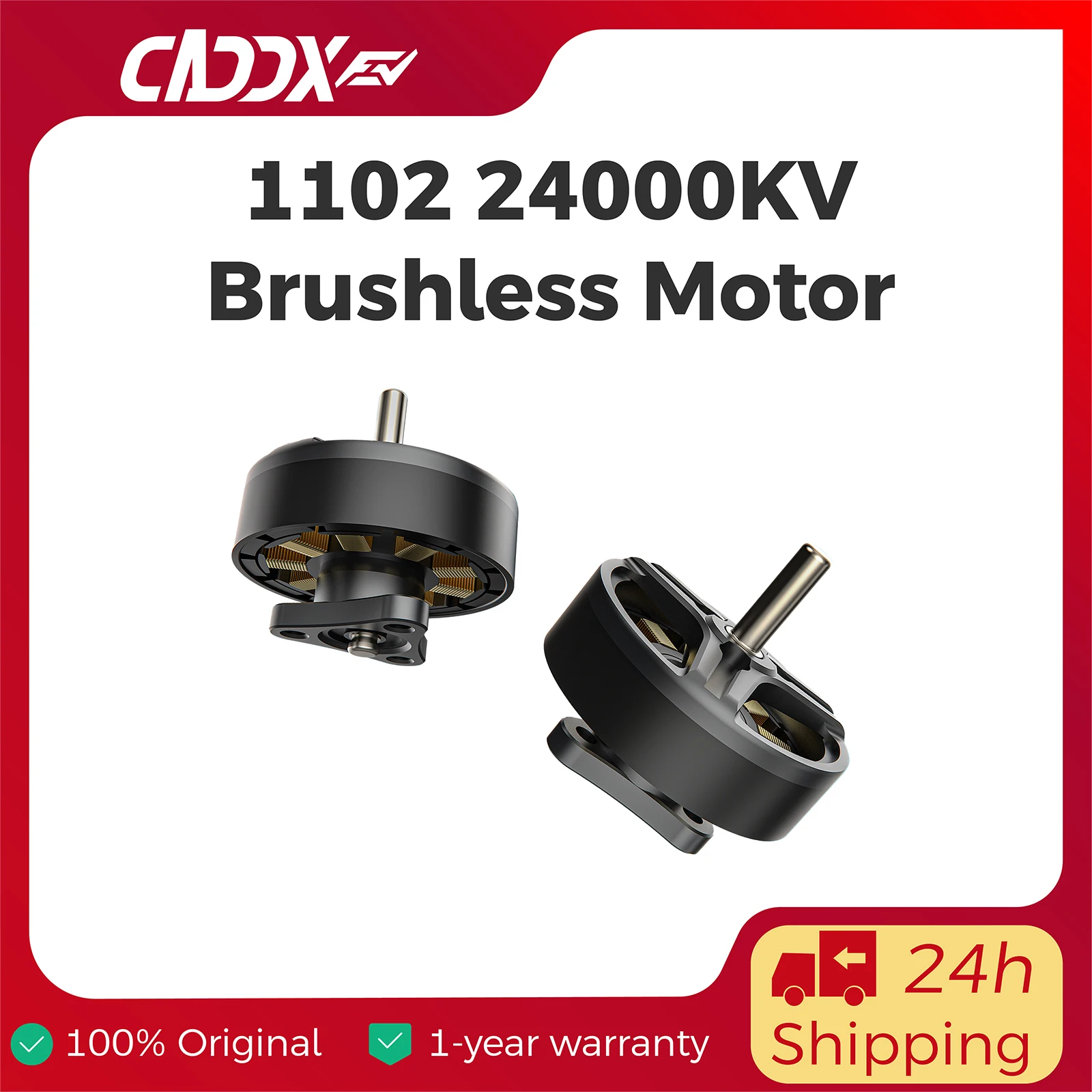CADDXFPV C16 Brushless Motor 1102 24000KV 2.7g 48W 12A for 1S Tiny Whoop FPV Drone Racing Freestyle Micro Quadcopter Replacement