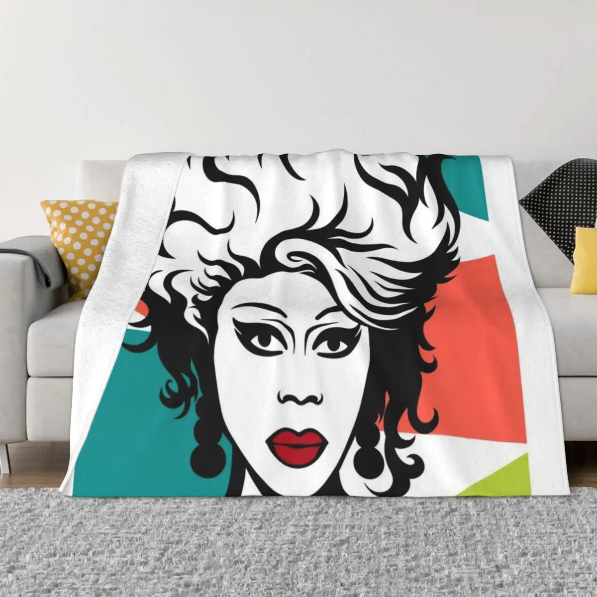 RuPaul Pop Art Throw Blanket halloween blanket Camping Giant Sofa Blanket halloween