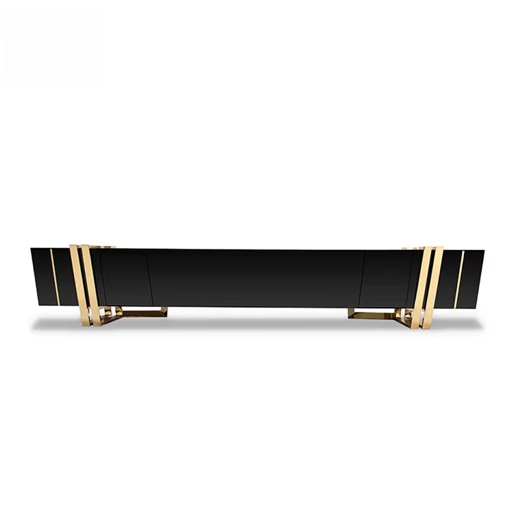 yt-Luxury Modern Beautiful Decorate Nordic Black  Wood Tv Stand 70 75 85 Inches Tv Rack Designs-