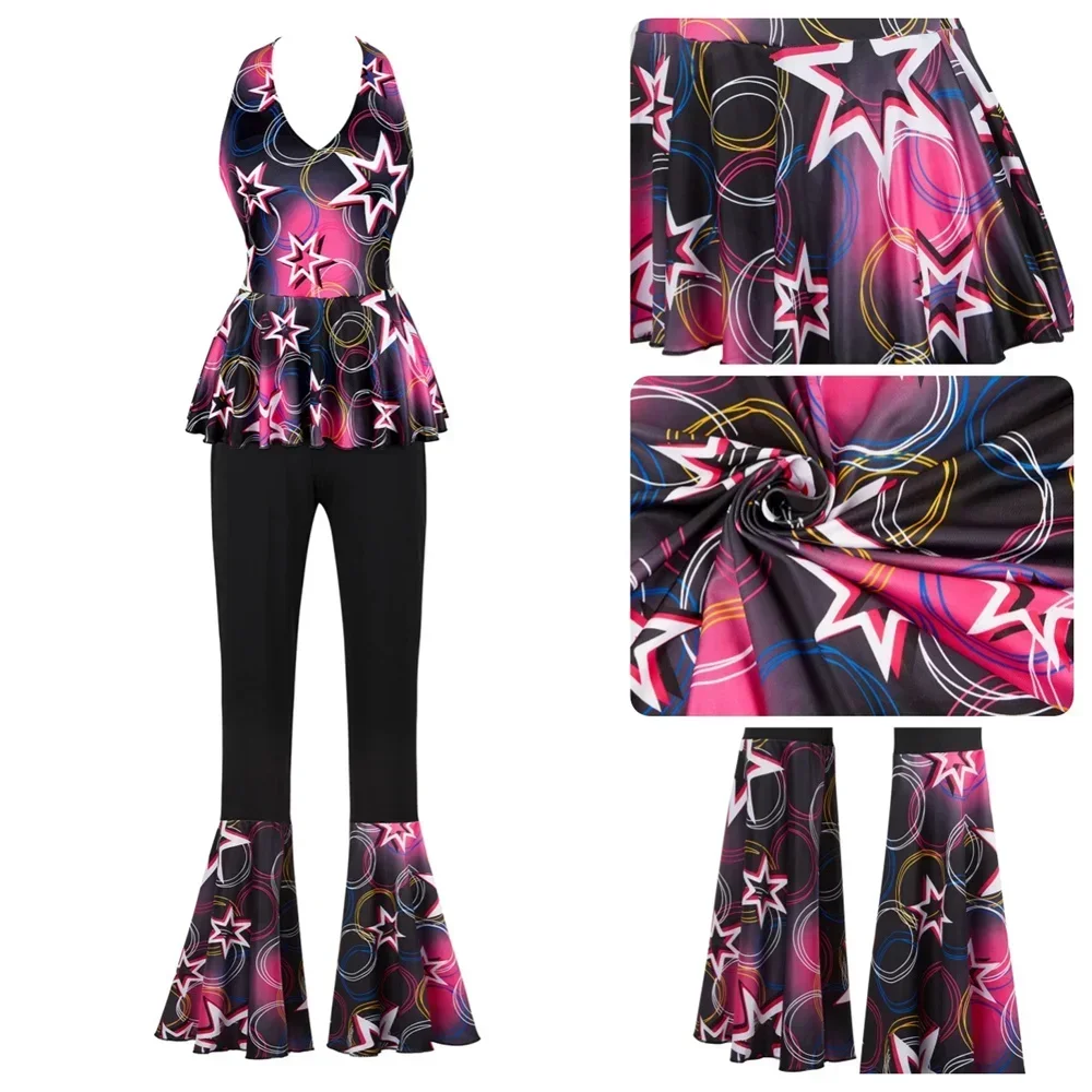 ملابس رقص حفلة هزلي للنساء ، فستان كرة هيبي ، أزياء تنكرية لعيد الهالوين ، لمعان ، هذيان #4