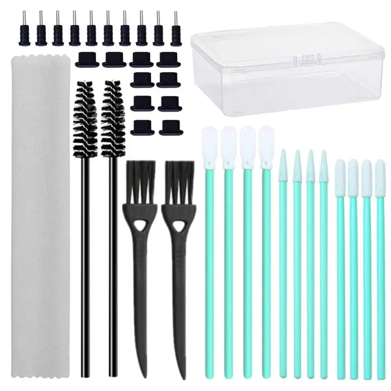 56pcs Phone Charging Port Cleaning Kit USB C Plug Set and Headphone Jack Cleaner USB Charging Port Dust Port Covers