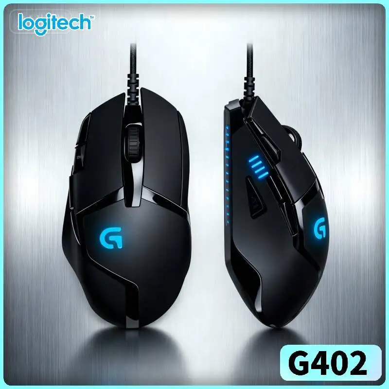 Logitech G402 Wired Mouse Delta Zero Sensor 8 Programmable Buttons 20M Clicks Anti-Slip for Work and Gaming
