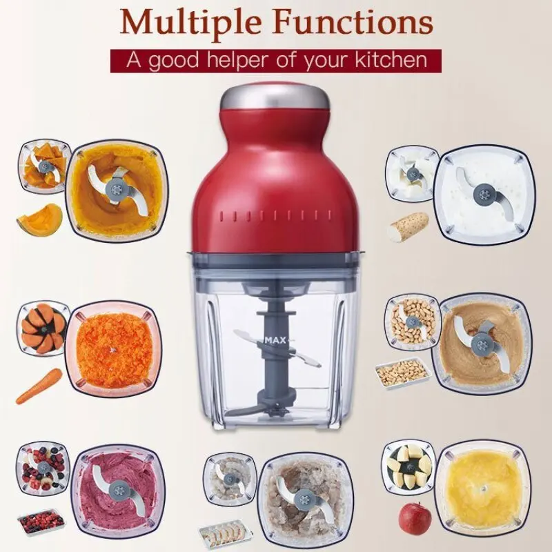 Multifunctional Juice Extractor Meat Chopper Ergonomic Design ABS Stainless Steel 500Ml Capacity For Kitchen For Household