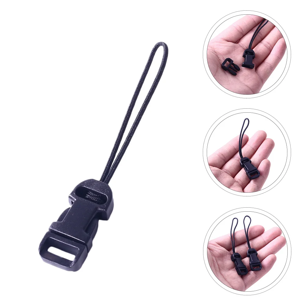 Sangles à connexion rapide pour appareil photo, 10 pièces, lanière noire de 11mm de largeur, Mini adaptateur de Clip à dégagement rapide pour sangle