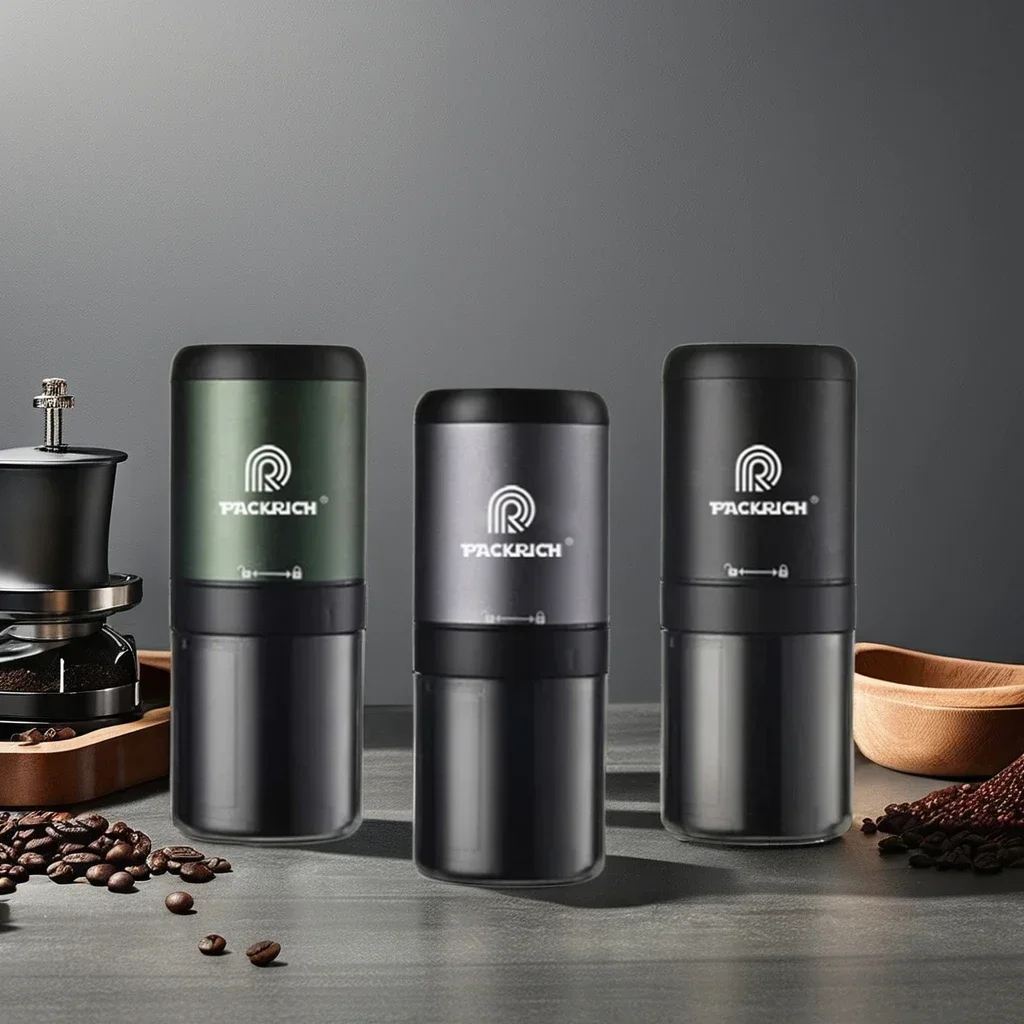 Professional Grade Portable 5V USB Electric Coffee Bean Grinder with Type C Stainless Housing and Customizable Logo