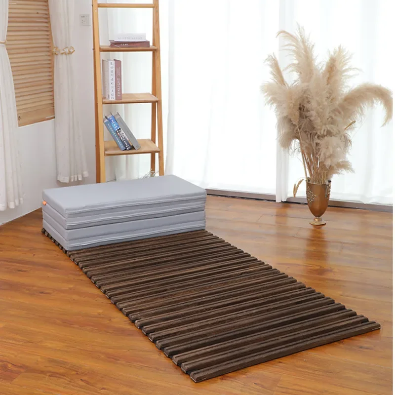 

Mahogany Tatami Partition Frame Moisture-Proof Wooden Floor Bed Mat Roll-Up Bamboo Bed Board for Humidity Control