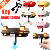 Car Open Headlight Key Holder with Light Initial D AE86 Mazda MX-5 Key Hanger Creative Wall Mount Key Hook For Hallway Entrance