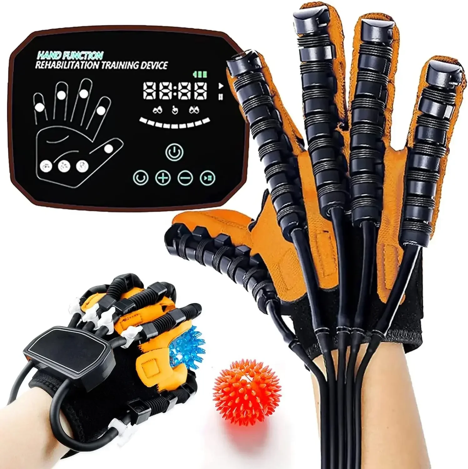 3nd Gen Rehabilitation Robot Gloves, Hemiplegia Finger Rehabilitation Trainer Robot Gloves,Finger Straightening Guard Protector