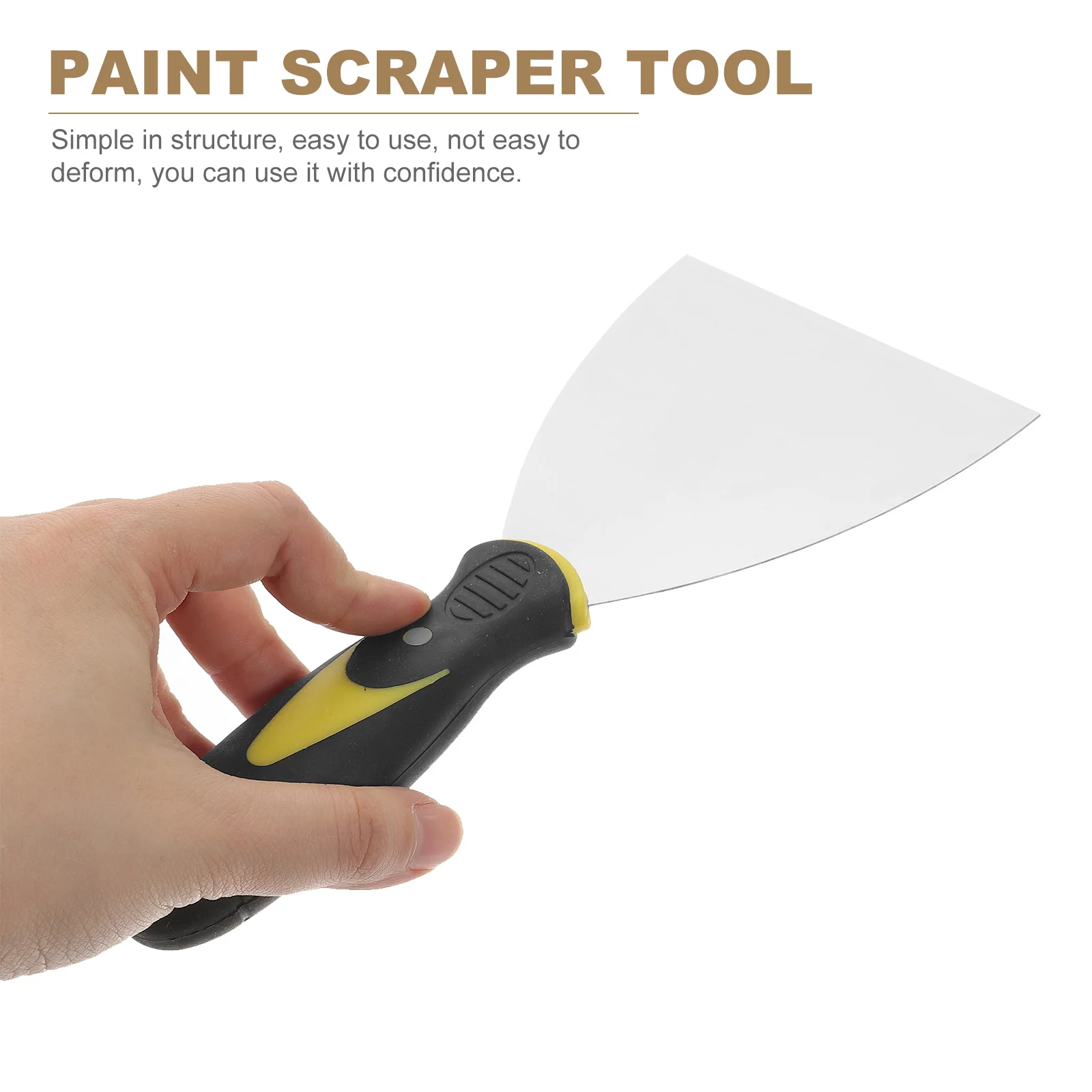 

4pcs Dual-Color Handle Paint Scraper Stainless Steel Wallpaper Sticker Removal Tool For Wall Repair Drywall Spackling Patching
