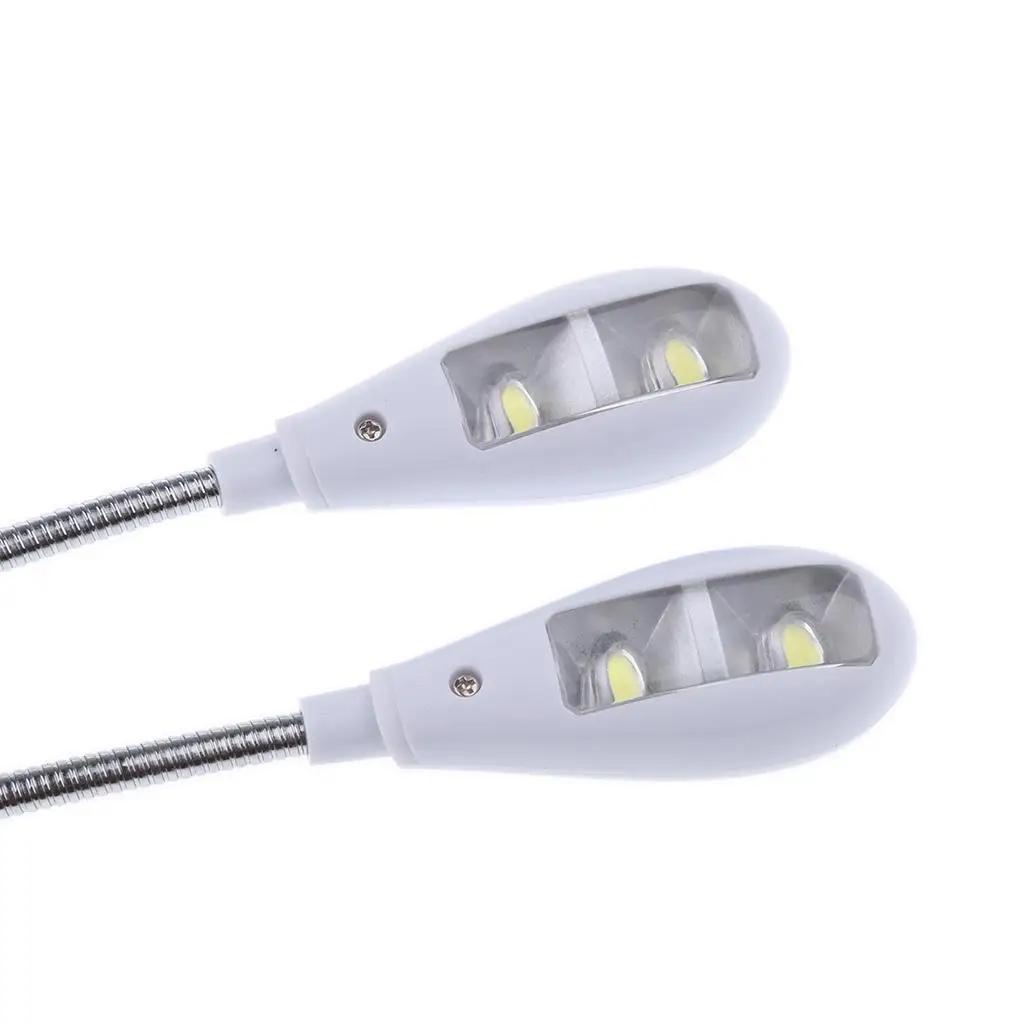 حامل موسيقى LED ضوء قراءة الكتب مدعوم من البطارية وكابل USB ساطع