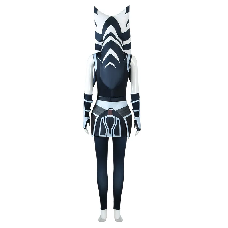Ahsoka Tano Cosplay Costume Halloween Top and Pants with Hat Full Set Masquerade Carnival Party Outfits for Adult - view 4