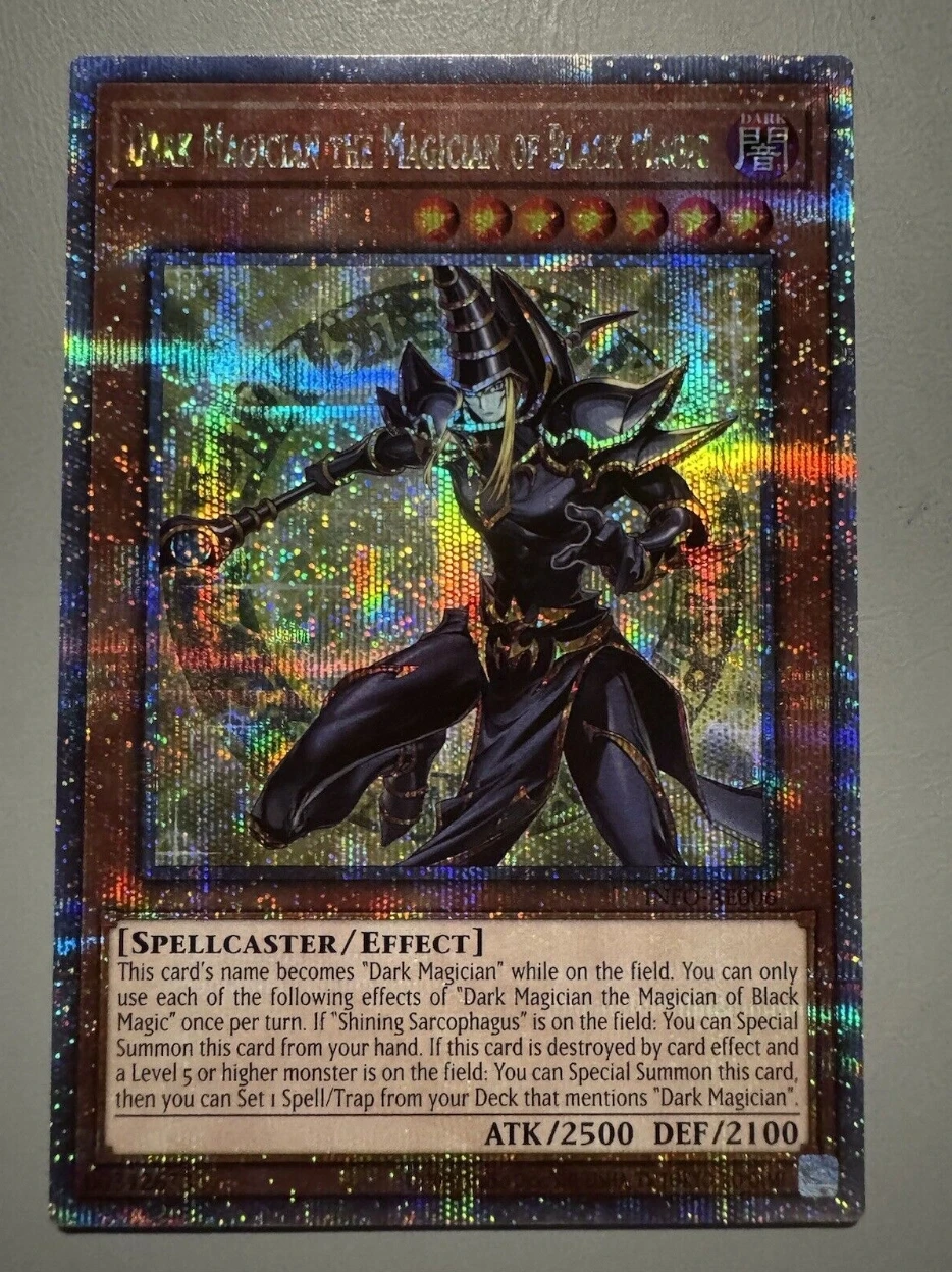 Yugioh KONAMI INFO-AE006 Dark Magician The Magician Of Black Magic 25th Quarter Century Secret Asian English Collector Mint Card