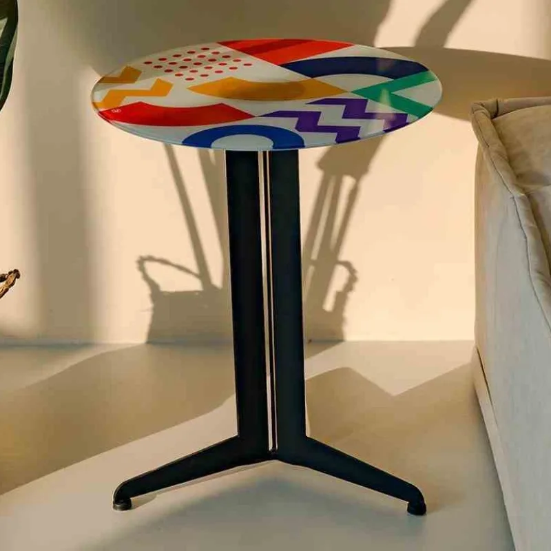 Creative Coffee Table Outdoor Balcony Tea Tables Movable Round Desks Bedroom Multifunctional Storage Furniture Easy Mov
