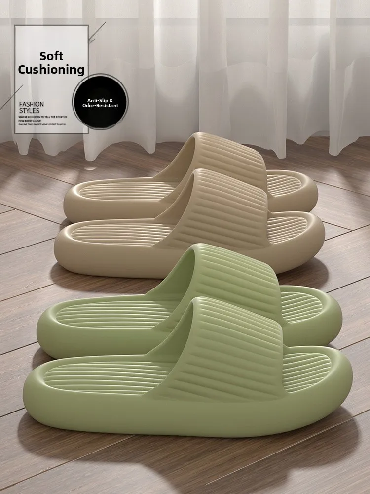 

Домашняя женская домашняя одежда без шнуровки, лето 2023, новинка для купания в баторе, противоскользящая уличная одежда с защитой от запаха, сандалии на плоской подошве из ЭВА, удобные с...