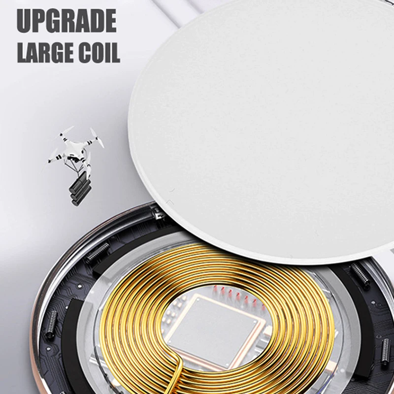 Quick 15W Wireless Charger For iPhone 13 12 11 8 X XR XS Airpods Pro 30W Fast Charging for Samsung S21 S20 S10 Type C Charge Pad