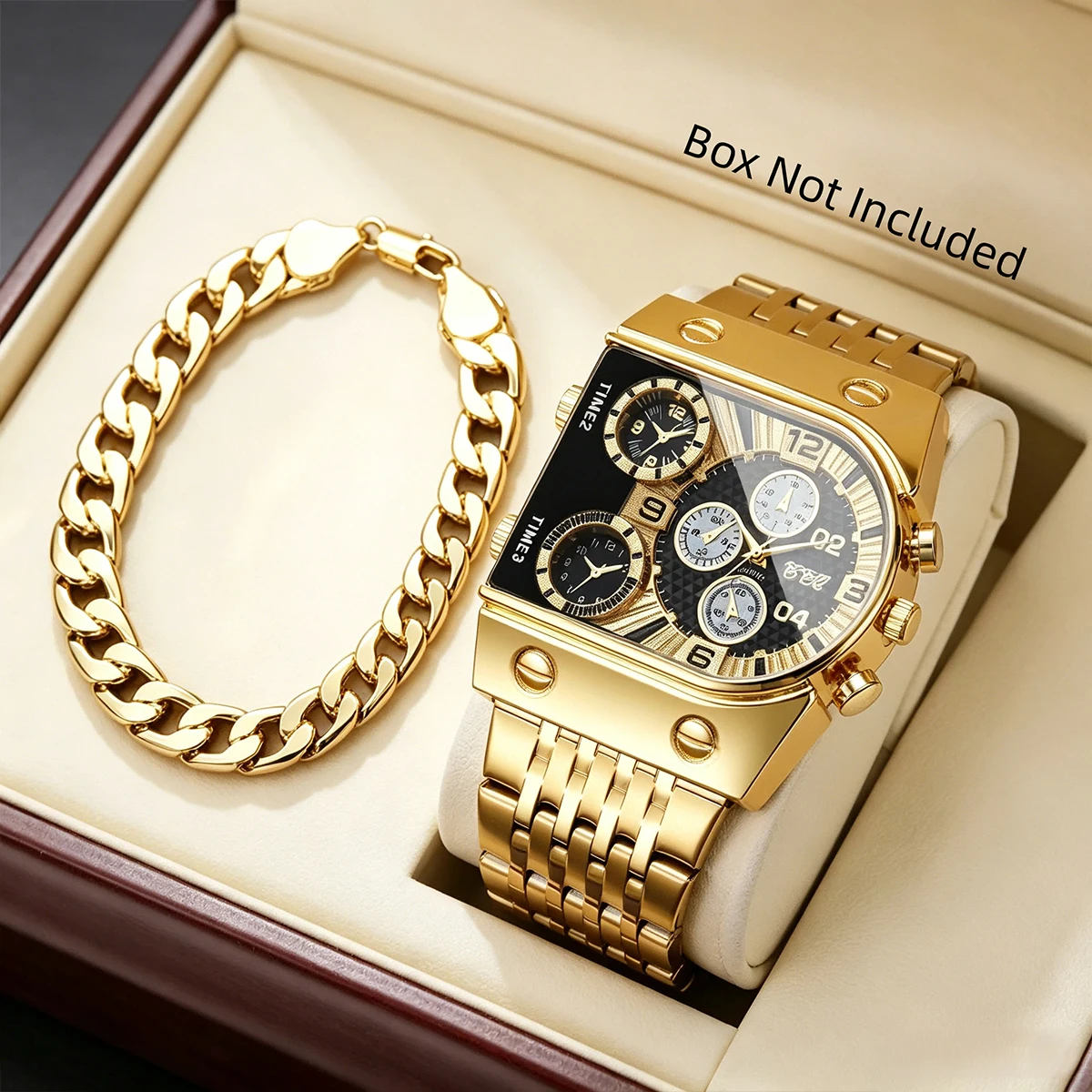 Luxury Watch Organizer For Men - Juego de 2 relojes de pulsera