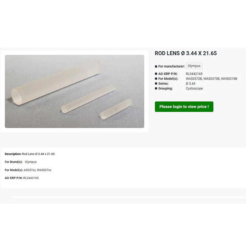 

Olympus Universal Model Accessory Bar Lens WA50372B, 50373B, 50374B Original Stock Specifications (3.44*21.65)