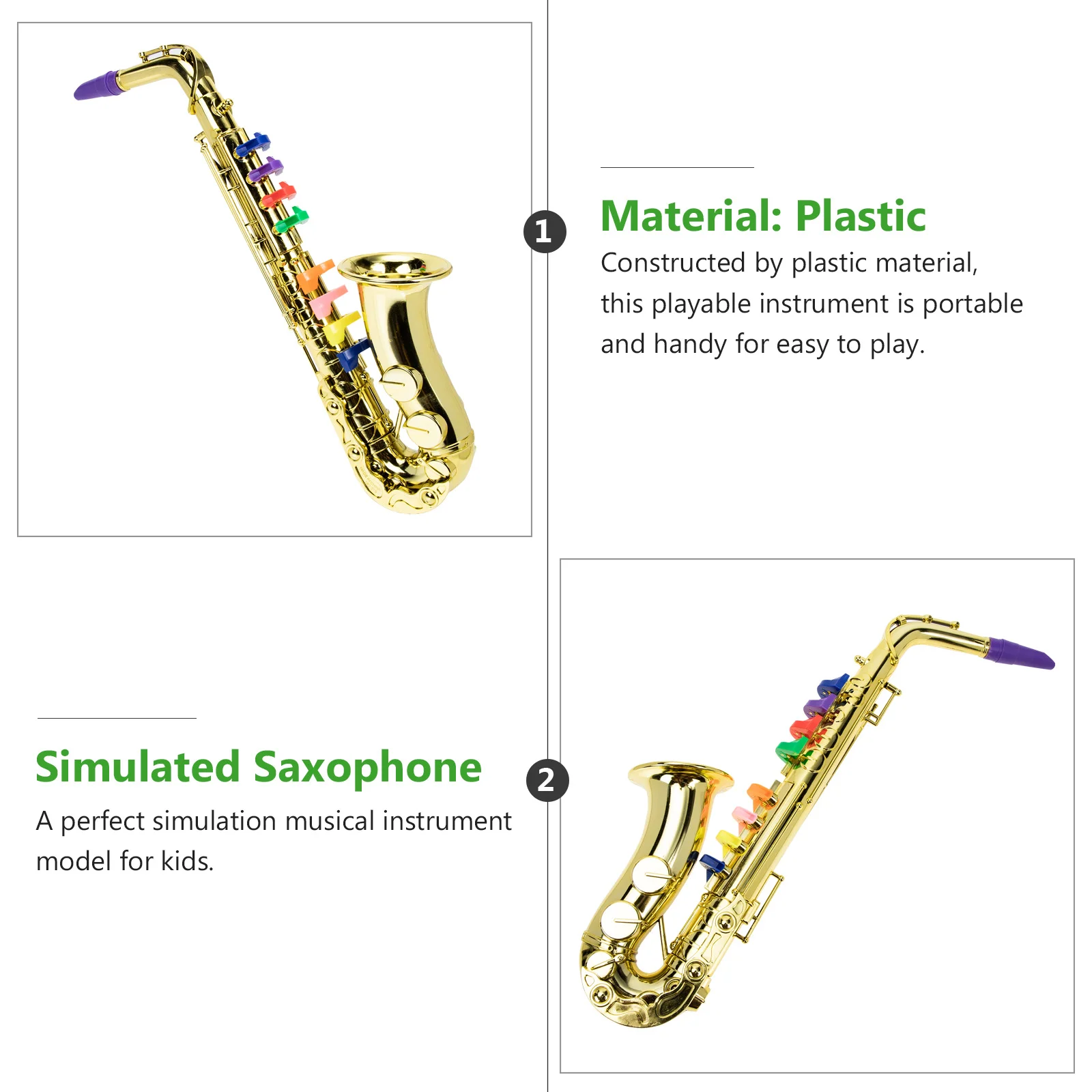 Sax Toy Toys Children Saxophone Educational Toddler for Kids Instrument Musical Stage Performance Prop Plastic Mini