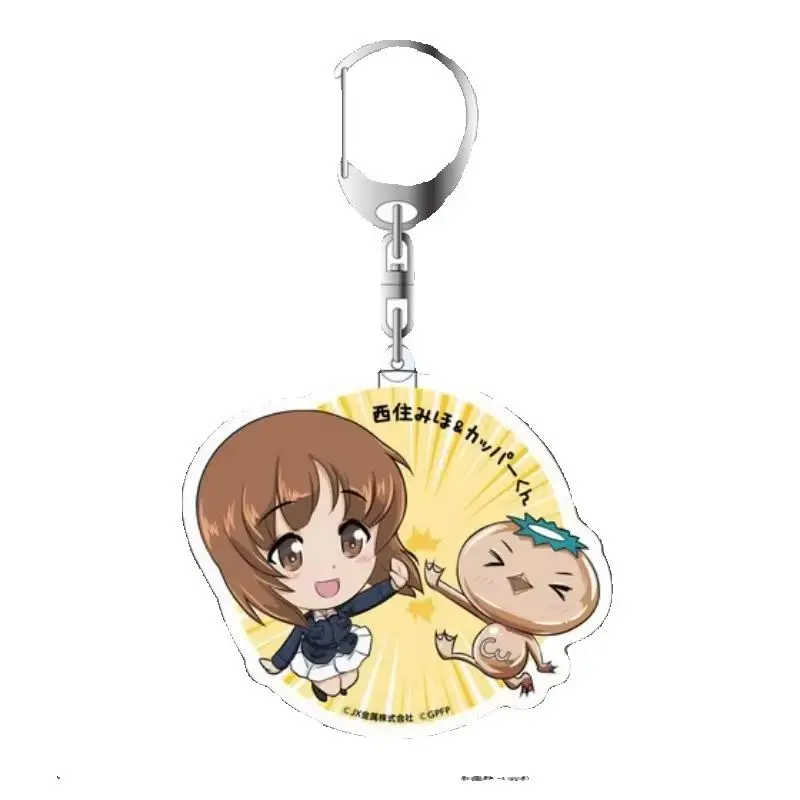 Girls Und Panzer Das Finale Acrylic Pendant Keychains Bag Decorations Accessories Goods Collection Festivals Gifts