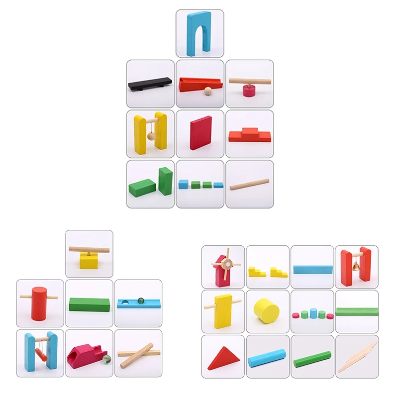 เด็ก Domino Institution อุปกรณ์เสริมออร์แกนบล็อก Rainbow จิ๊กซอว์ Dominoes การศึกษาของเล่นไม้