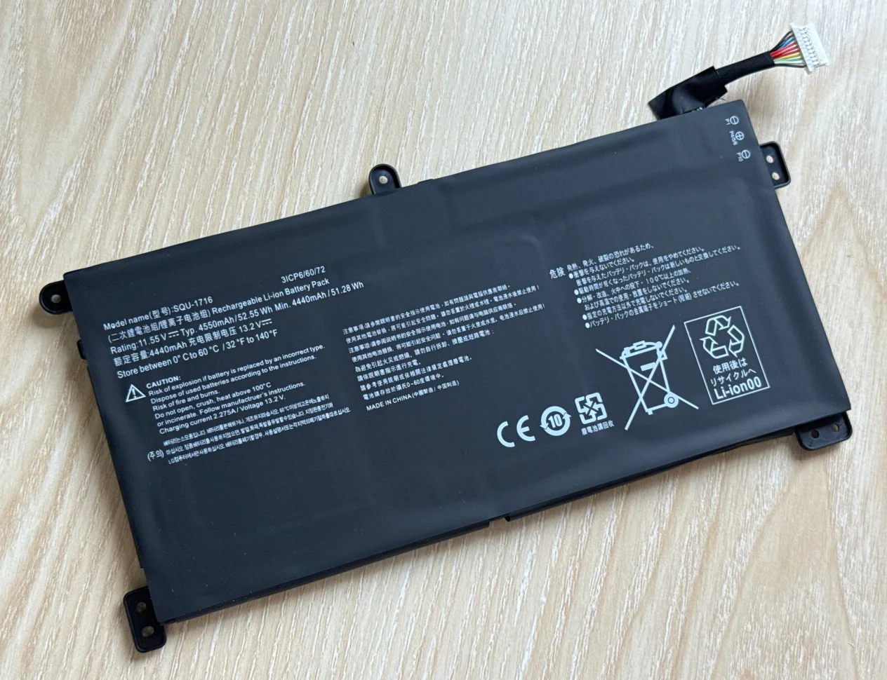 SQU-1717 SQU-1716 SQU-1717-2 Lithium Polymer 4440mah Laptop Battery for Hasee Thor U65A QL9S04 916QA107H 916QA108H