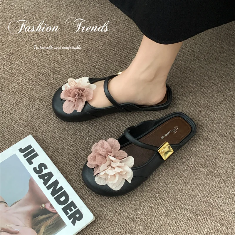 

Summer new trend fashionable comfortable wear-resistant bag head slippers outside wear home light versatile flat bottom cool