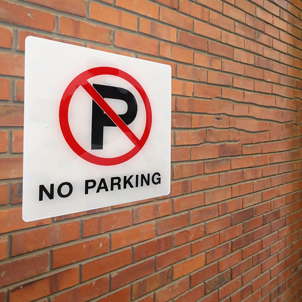 

2Pcs No Parking Signs Self Adhesive Waterproof Reflective No Installation Stickers for Driveways Streets Homes Businesses
