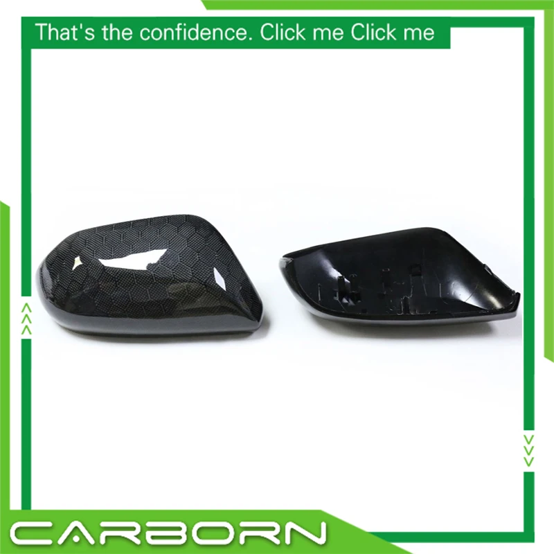 

ABS+Real Carbon Fiber Rearview Car Side Mirror Cover For Toyota Camry Avalon IZOA CH-R 2019 2020 2021 Replacement Style OEM Look