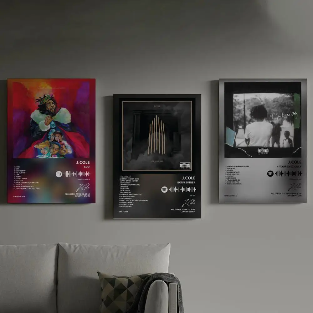 

J Coles Ablum Poster Prints Canvas Painting Wall Art Picture Living Room Home Decor Tracklist Music Album Cover