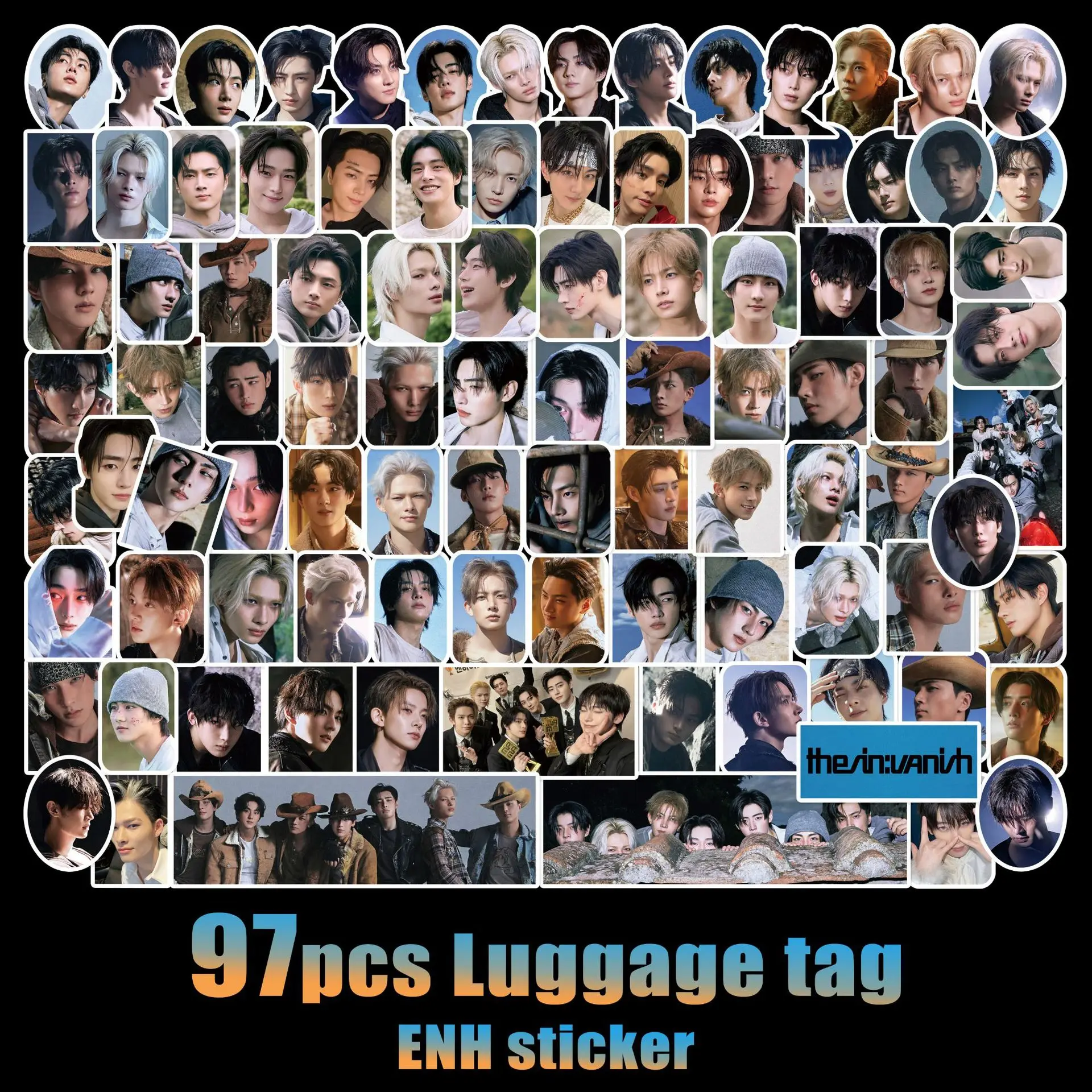 97PCS KPOP SKZOO Nuevo álbum THE SIN VANISH Pegatinas fotográficas para fundas de teléfono, decoración para fans, calcomanías decorativas Jake Heeseung Sunoo ENHYPEN
