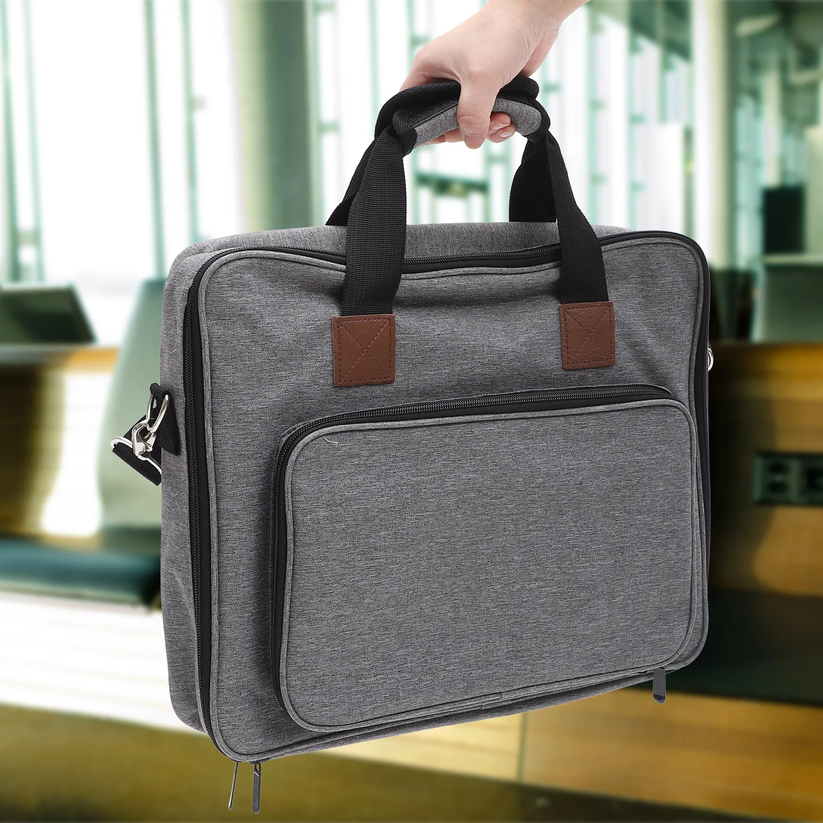 

Men'S Handbag Shoulder Bag Crossbody Messenger Bag Multi-Functional Retro Style For Business Travel Laptop Accessory Grey