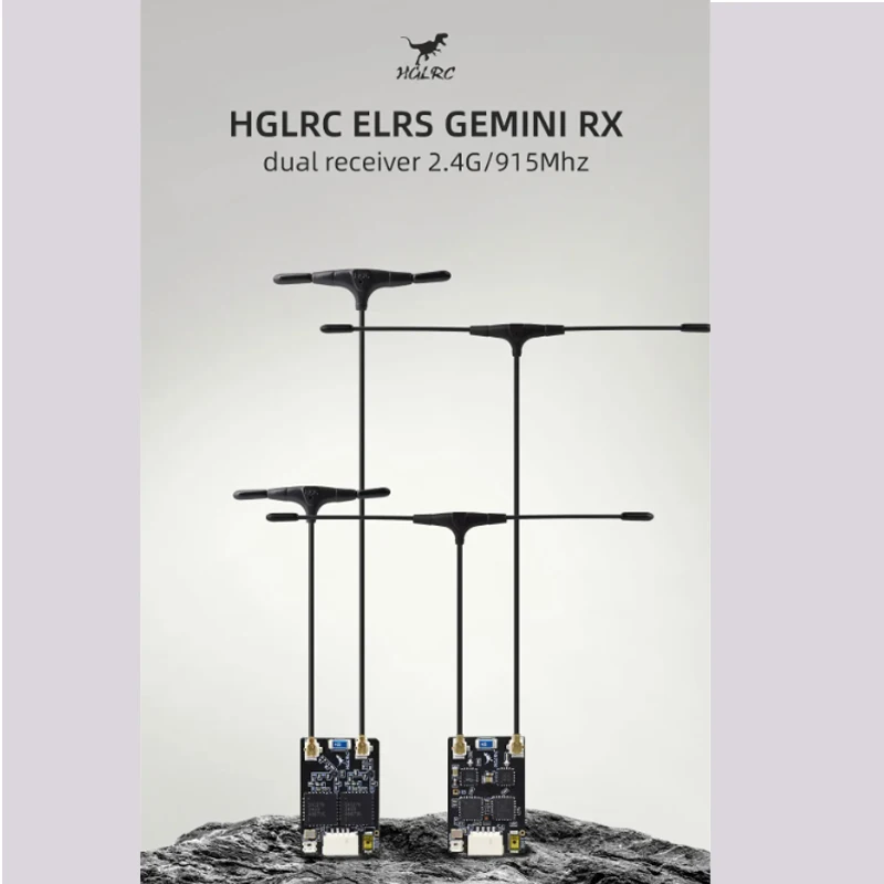 Hglrc elrs gemini rx dual empfänger 2,4g/915mhz für rc flugzeug fpv langstrecken drohne