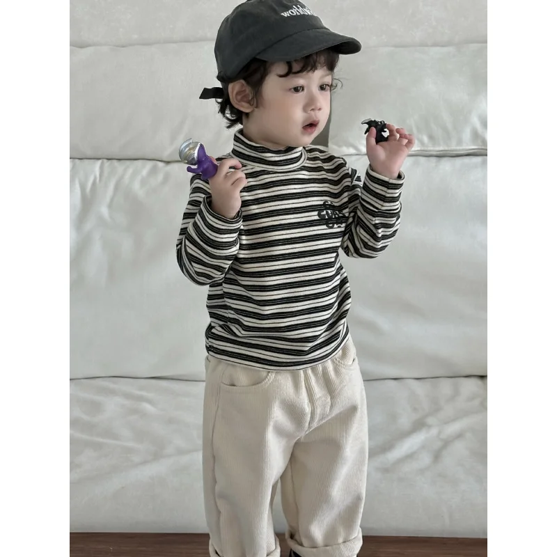 

Children's Clothing New Style Kids Outfits2025Autumn and Winter Baby Vest Boys Thickened Sweatshirt Pants Set
