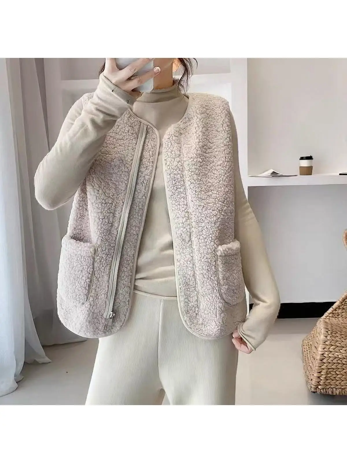 

Женский бархатный жилет с подкладкой из ягненка, верхняя одежда в стиле ретро, теплая натуральная кожа и меховая куртка, круглый цвет Ne