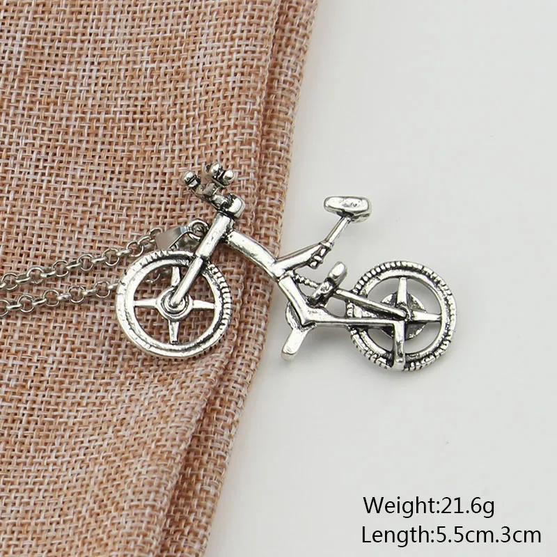 New Fashion Necklace For Women Man Classic Bicycle Silver Color Choker Pendant Necklace Party Jewelry