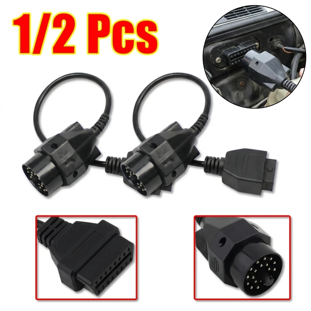 High Quality For BMW 20 Pin Round to 16 Pin Female OBD2 OBDII Diagnostics Converter Connector Adapter Cable For BMW Series