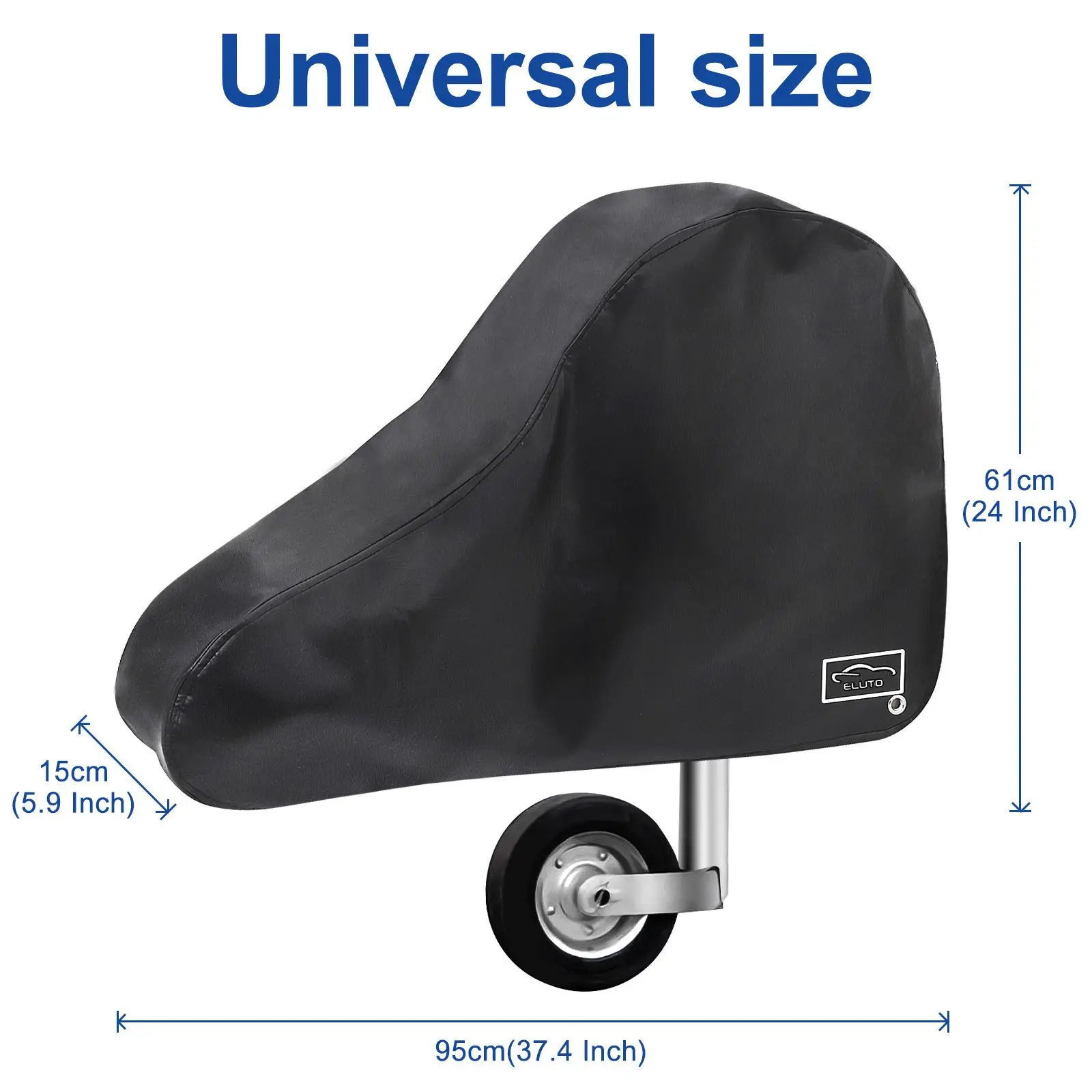 Cubierta de barra de remolque para caravana, cubierta de enganche de conector de gancho de remolque, protección Universal impermeable, 95x61cm