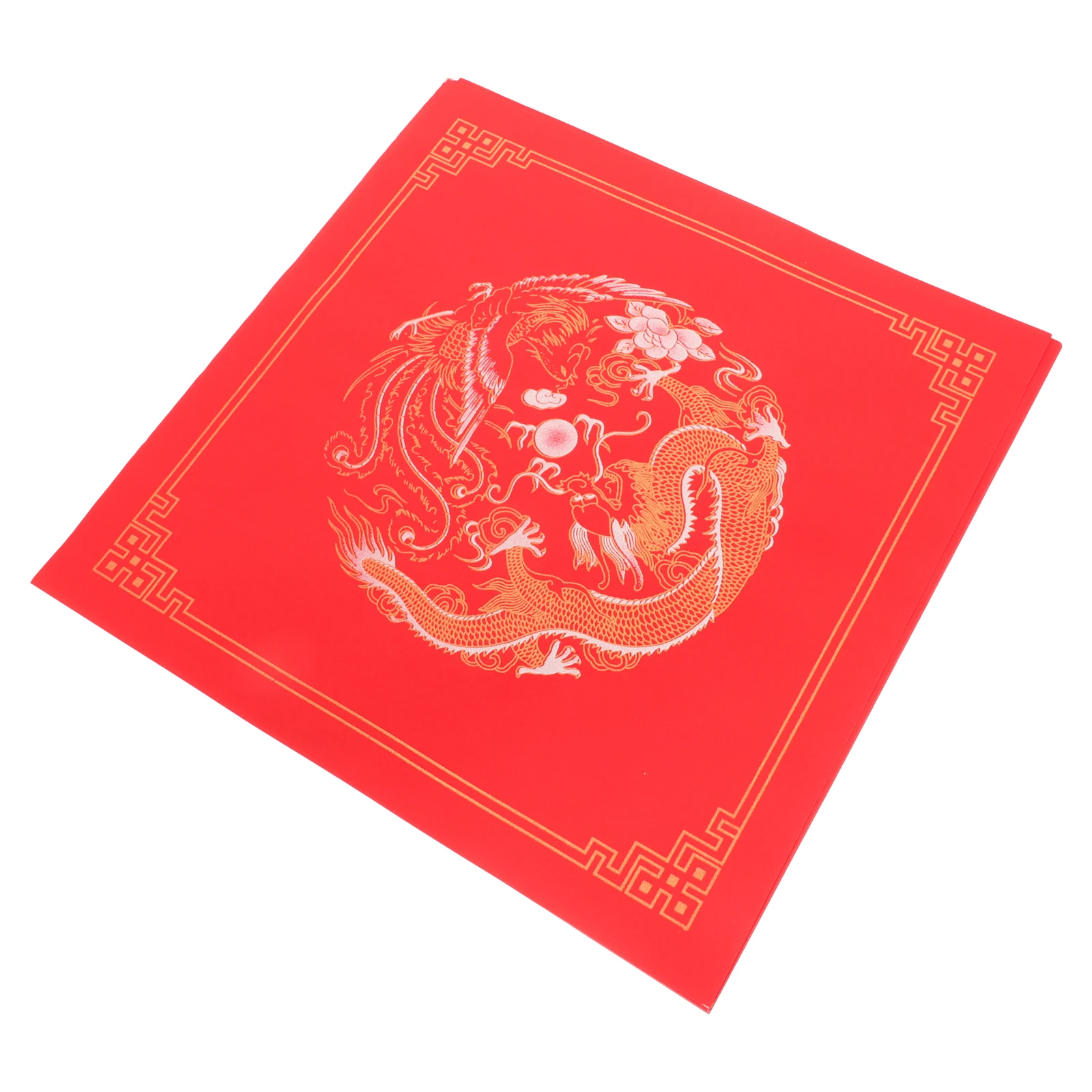 

20 Sheets Red Rice Paper Xuan Calligraphy Fu Character Blank Spring Festival Party Supplies Wedding Housewarming