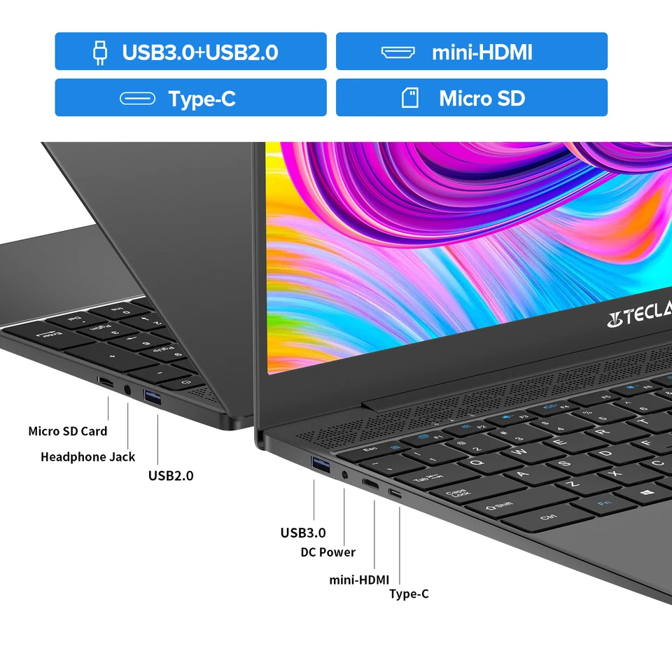 Teclast F15 Plus 2 Laptop, 15.6 inch, Windows 11, 8GB RAM 256GB