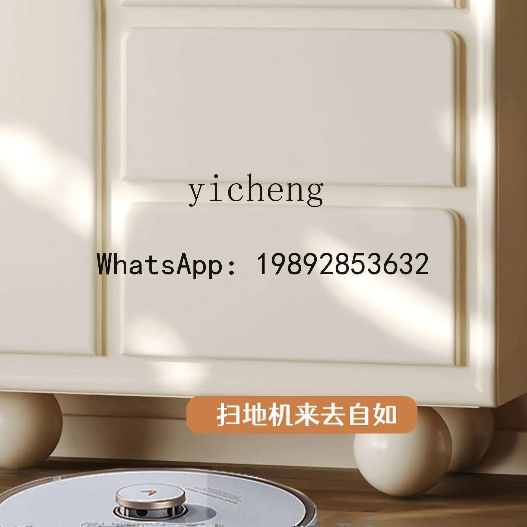 Living Room Home Coffee Machine Oven Microwave Storage Side Cabinet Ball Legs Multifunctional